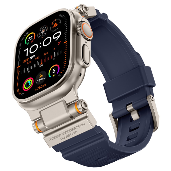 A-One Brand - Apple Watch 42/44/45/46/49mm Armband Silikon - Blå