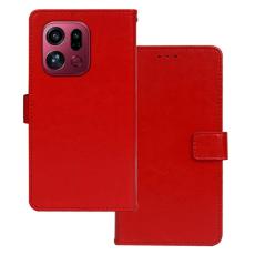 IDEWEI - IDEWEI Oppo Find X9 Pro Pl&aring;nboksfodral Konstl&auml;der Crazy Horse Textur - R&ouml;d