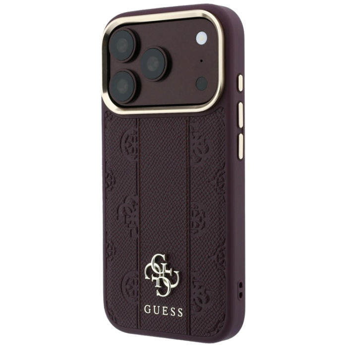 Guess - Guess Mobilskal För iPhone 18 Pro Max/17 Pro Max Magsafe Stripe Peony 4G Logo