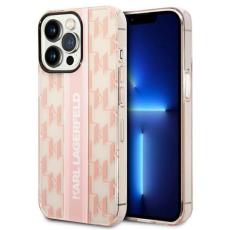 UTGATT1 - Karl Lagerfeld iPhone 14 Pro Skal Mono Vertical Stripe - Rosa