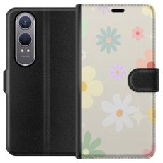 iSecrets - Pl&aring;nboksfodral till OnePlus Nord CE4 Lite med fejdande blommor