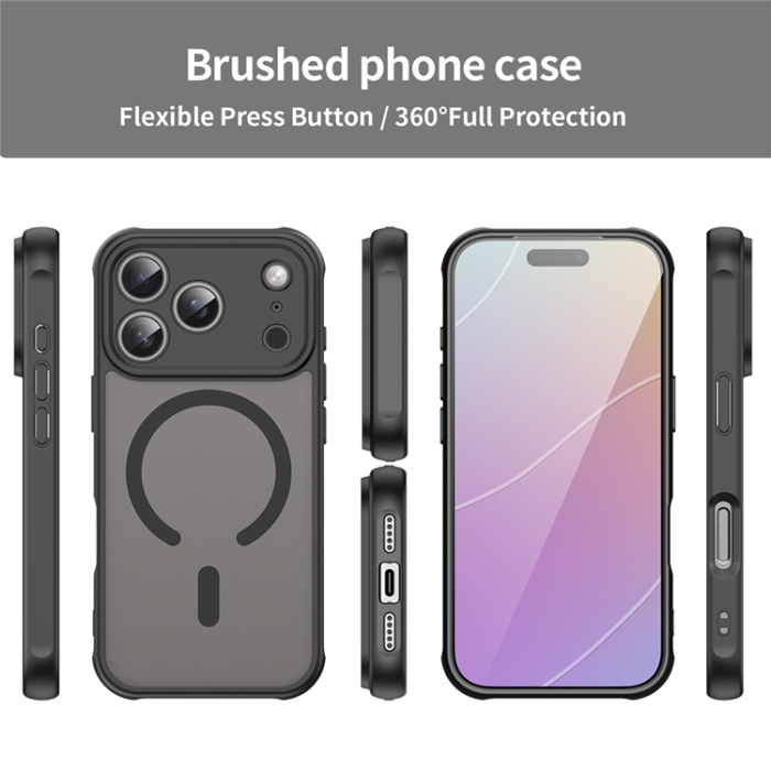 A-One Brand - iPhone 17 Pro Mobilskal MagSafe Anti Drop - Svart