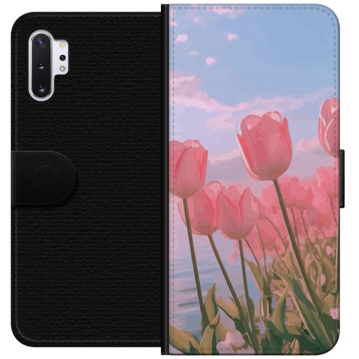 iSecrets - Plånboksfodral till Samsung Galaxy Note10+ med Rosa Tulpaner
