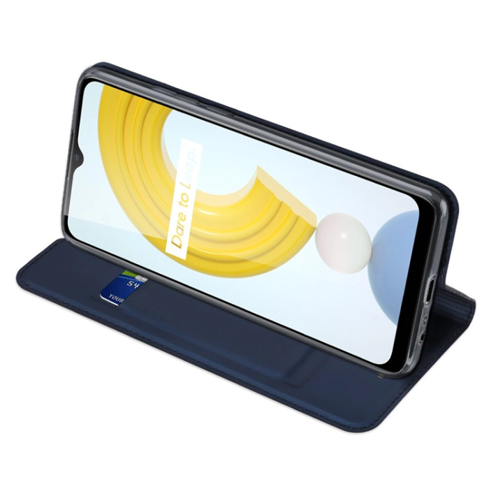 Dux Ducis - Dux Ducis Realme C21 Plånboksfodral Skin Pro - Blå