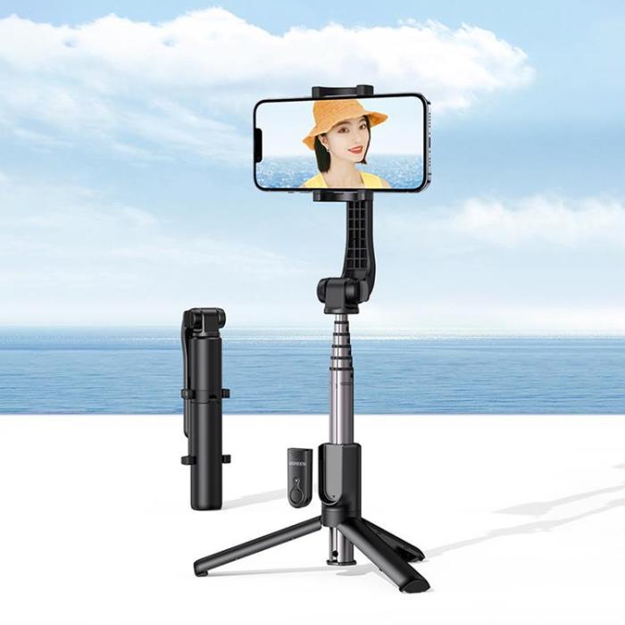 UTGATT1 - Ugreen Selfiestick Med Bluetooth 5.1 Remote Control - Svart