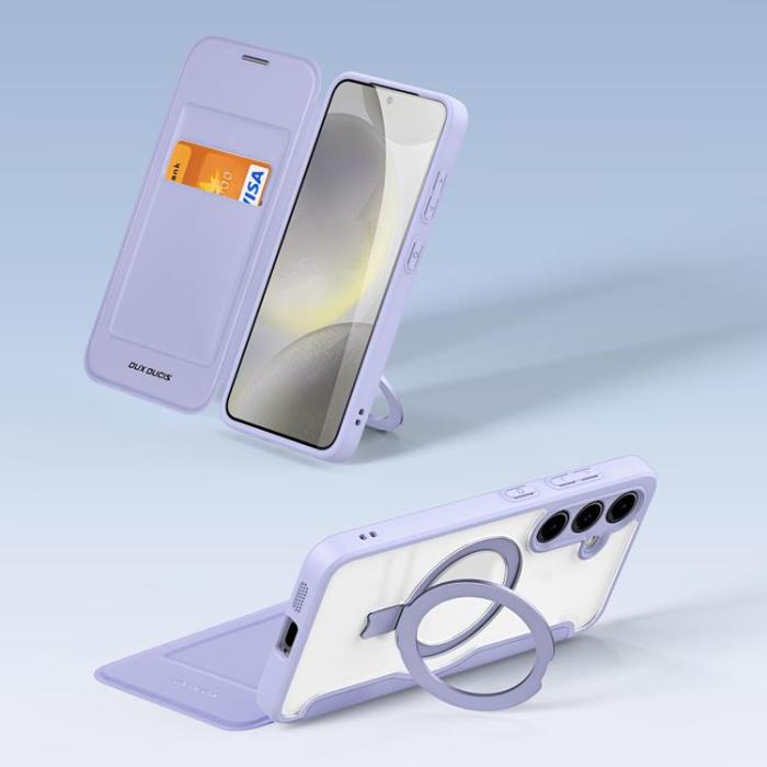 Dux Ducis - Dux Ducis Galaxy S24 Plånboksfodral Magsafe Skin X Pro - Lila
