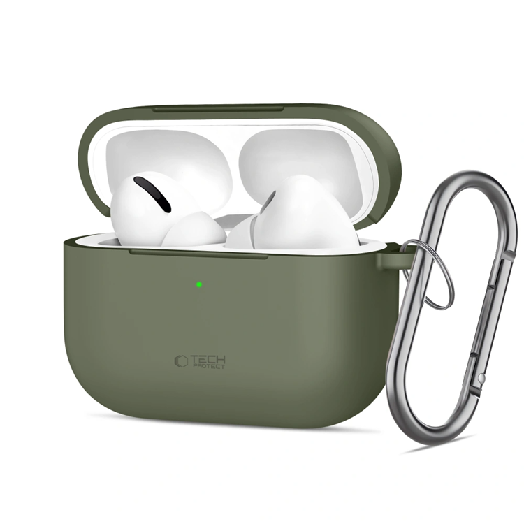 Tech-Protect Apple Airpods Pro 3 Skal Silikon Hook - Olive Grön | 2353 | AlltMobil