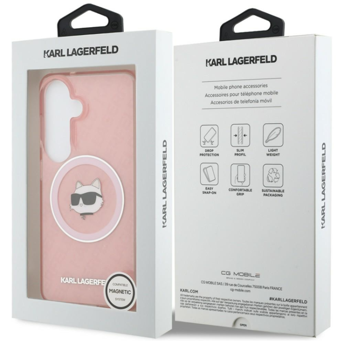 KARL LAGERFELD - Karl Lagerfeld Mobilskal För Galaxy S26 MagSafe IML Repeated Choupette - Rosa