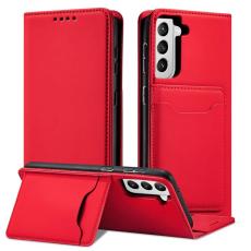 OEM - Galaxy S22 Plus Plånboksfodral Magnet Stand - Röd
