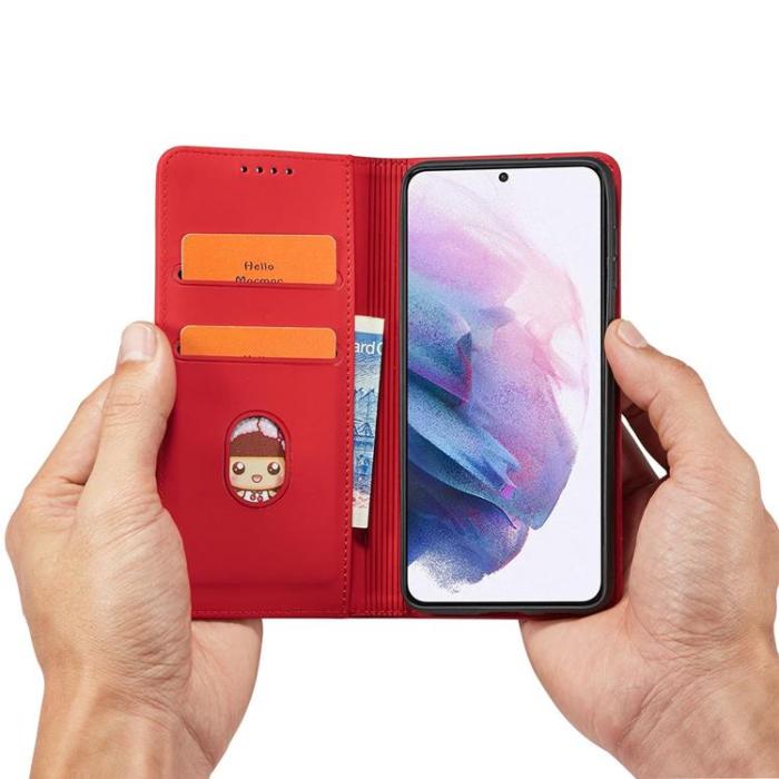 OEM - Galaxy S22 Plus Plånboksfodral Magnet Stand - Röd