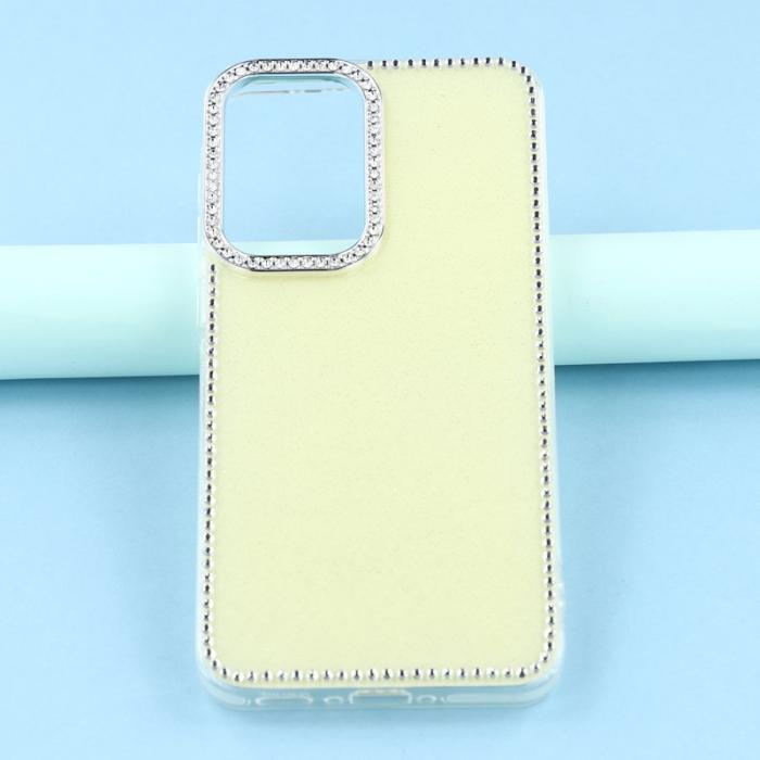 OEM - Samsung Galaxy S26 Plus Skal Rhinestone Edge Glitter TPU + PC - Glitter Ljusgul