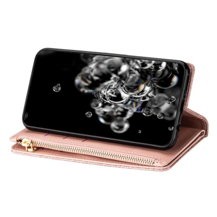 OEM - Samsung Galaxy S26 Plånboksfodral Konstläder Starry Sky - Roséguld
