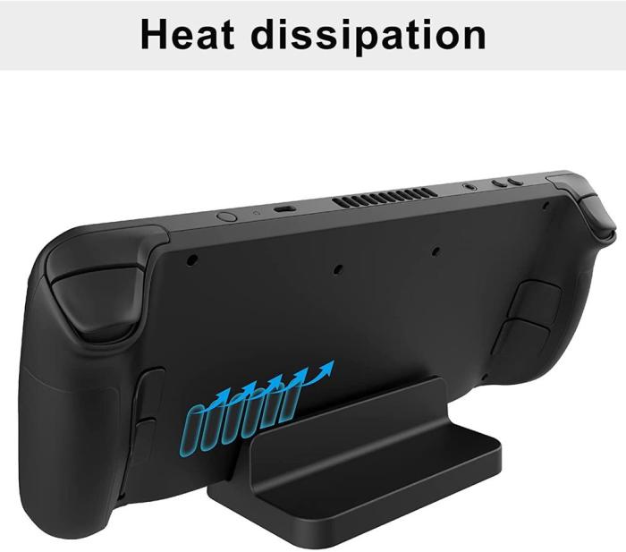 UTGATT - Anti-Slip Silicone Pad Stand Dock Stativ Steam Deck - Svart
