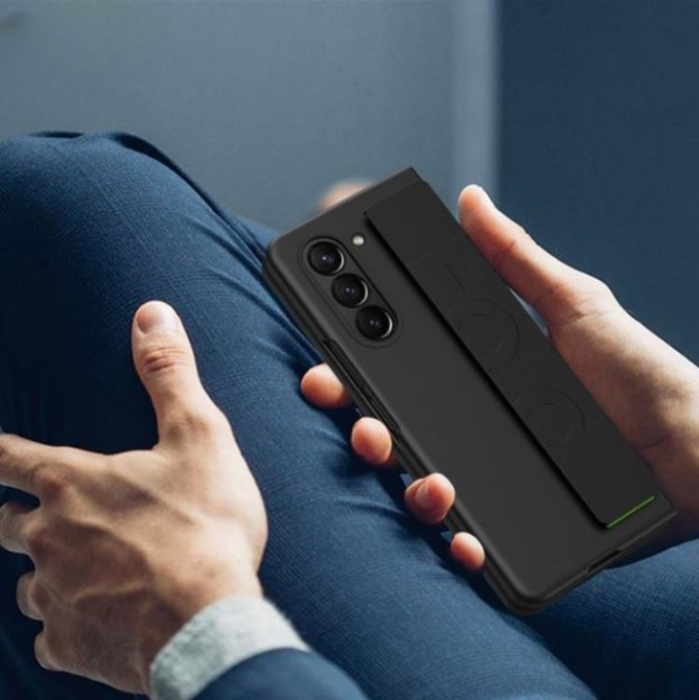 OEM - Galaxy Z Fold 5 Mobilskal Wrist Strap - Vit