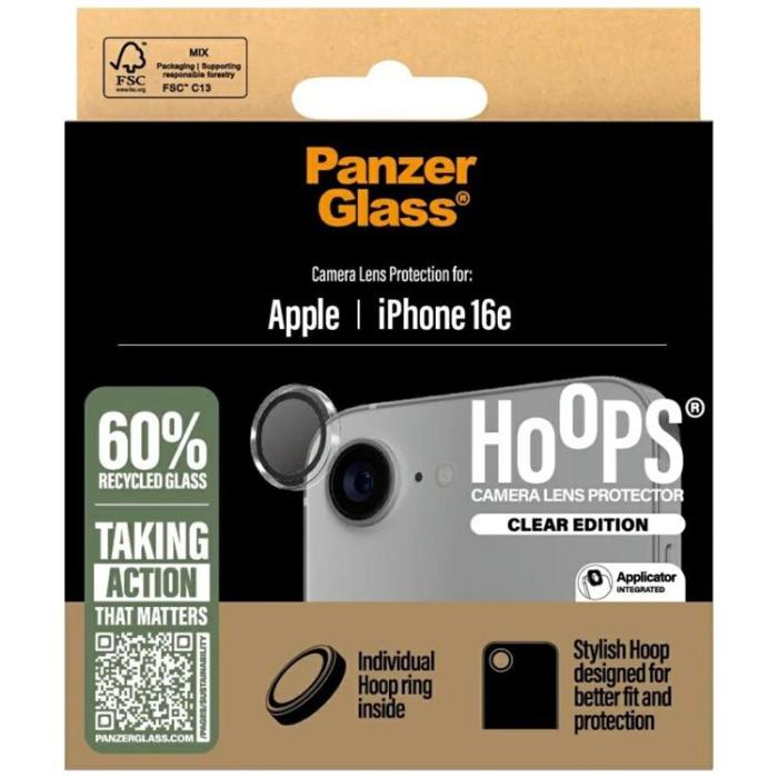 PanzerGlass - PanzerGlass iPhone 16e Kameralinsskydd Härdat Glas Hoops