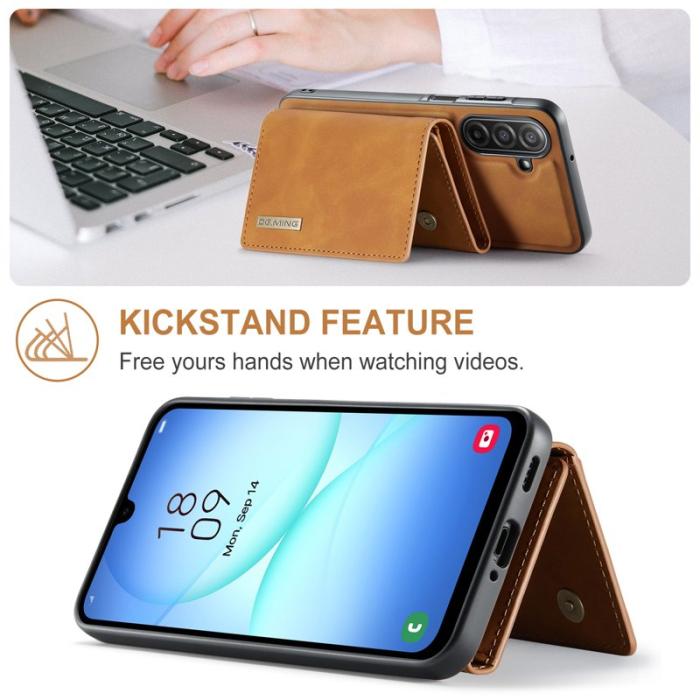 DG.MING - DG.MING Samsung Galaxy A17 5G Konstläder Plånboksfodral Brun