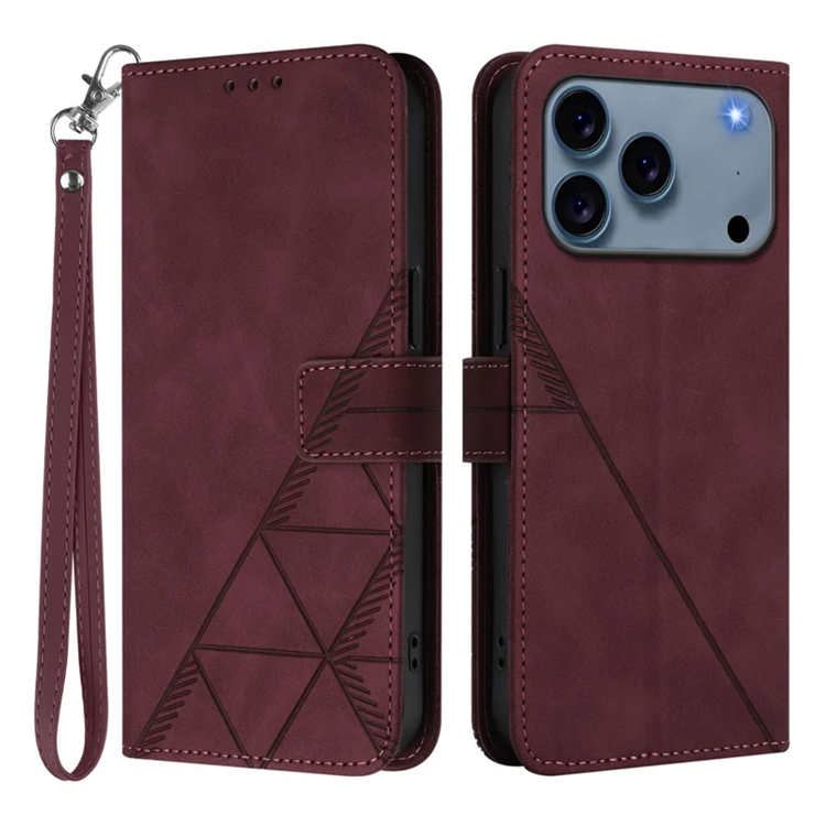 iPhone 17 Pro Max Plånboksfodral Med REM - Wine Röd | 2353 | AlltMobil