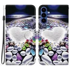 OEM - Samsung Galaxy S26 / S26 Pro Pl&aring;nboksfodral M&ouml;nstertryck Konstl&auml;der - Hj&auml;rta