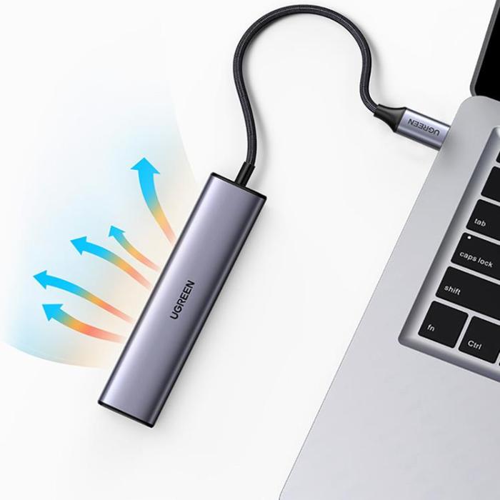 Ugreen - Ugreen Multifunktionell HUB 3 x USB Till USB-C - Grå