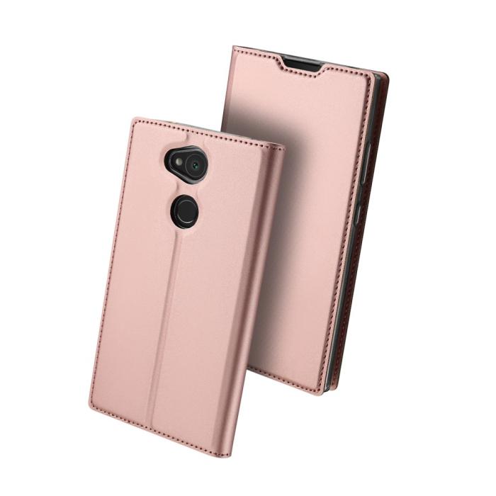 UTGATT4 - DUX DUCIS Plånboksfodral till Sony Xperia L2 - Rose Gold
