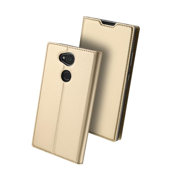 UTGATT4 - DUX DUCIS Plånboksfodral till Sony Xperia L2 - Gold