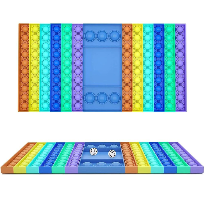 Fidget Pop it Brädspel - Sensory Toy för Vuxna & Barn - Flerfärgad