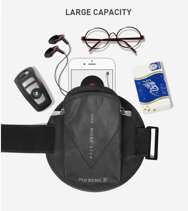 OEM - Rexchi Dual Pocket Sportarmband - Grå