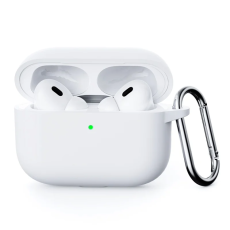 A-One Brand - Airpods Pro 3 Skal Silikon med Karbinhake - Vit