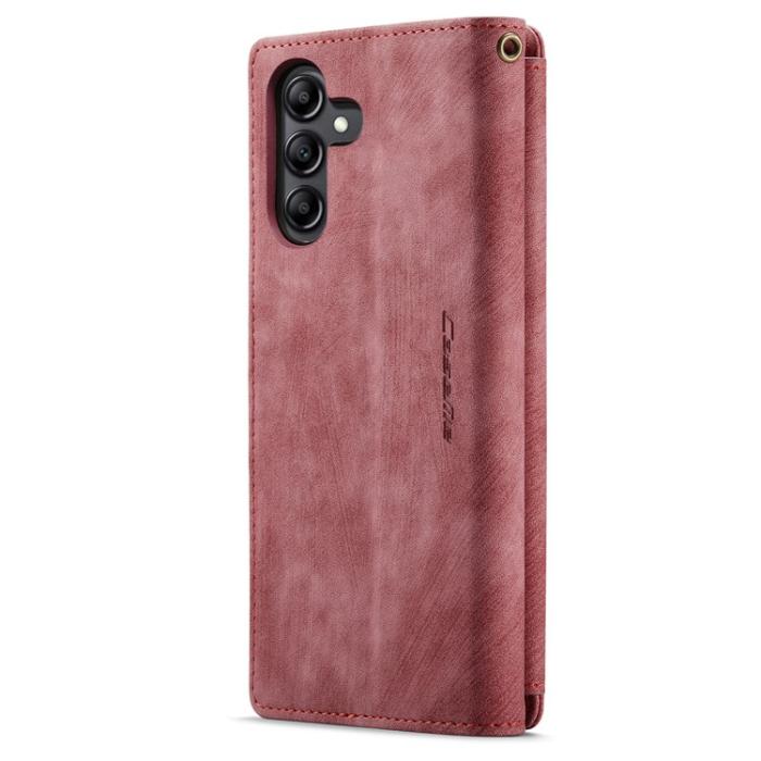 Caseme - CASEME Galaxy A24 4G Plånboksfodral C30 Zipper - Röd