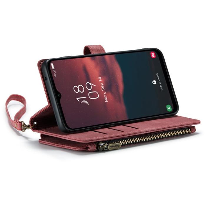 Caseme - CASEME Galaxy A24 4G Plånboksfodral C30 Zipper - Röd