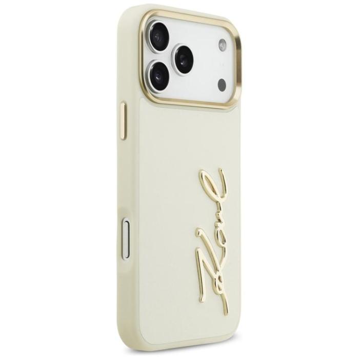 KARL LAGERFELD - Karl Lagerfeld iPhone 17 Pro Max Mobilskal Karl Script Logo - Beige