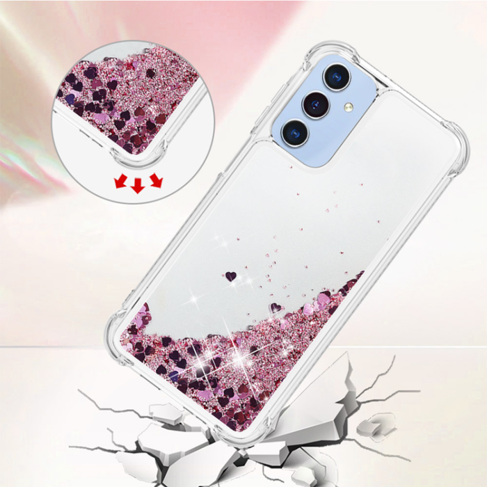 A-One Brand - Galaxy A17/A26 Mobilskal Glitter Quicksand TPU - Roséguld