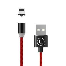 USAMS - USAMS U-Sure Lightning Kabel magnetisk 1 m SJ292USB02 - R&ouml;d