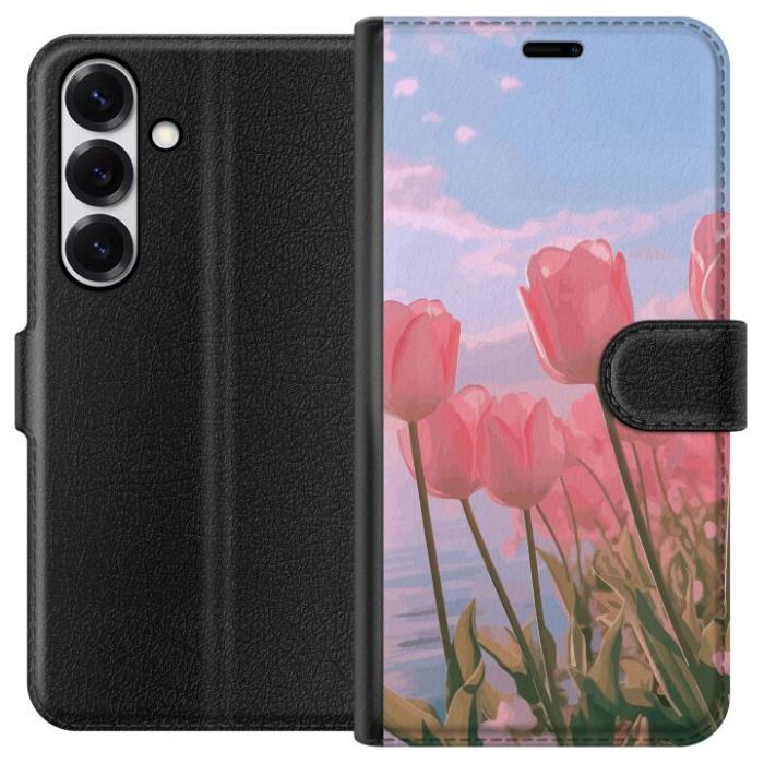 iSecrets - Plånboksfodral till Samsung Galaxy S25 med Rosa Tulpaner