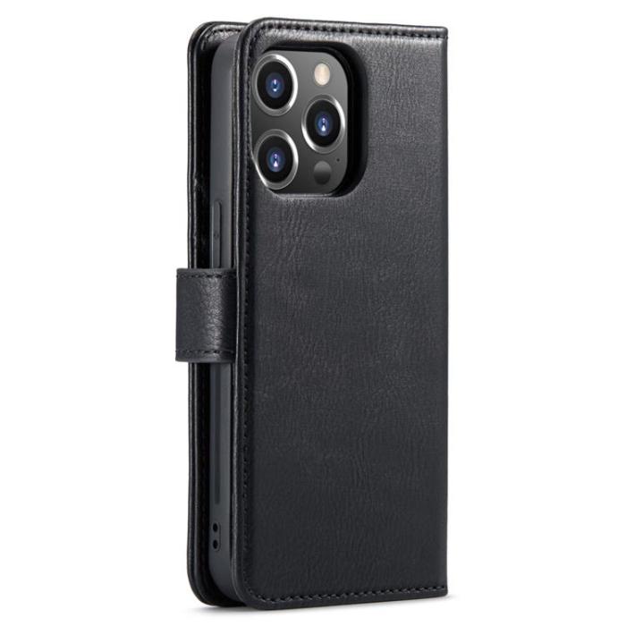 DG.MING - DG.MING iPhone 14 Pro Max Plånboksfodral Split Detachable Flip - Svart