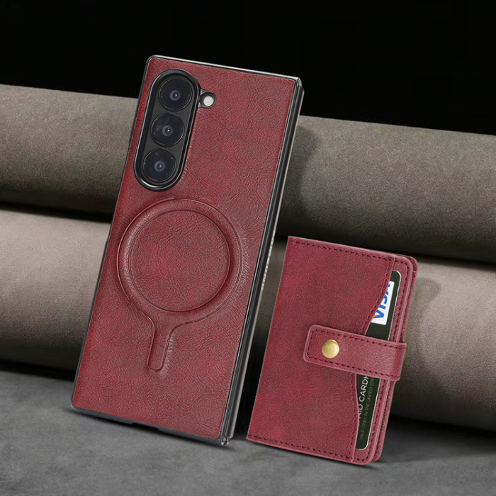 A-One Brand - Galaxy Z Fold 7 Mobilskal MagSafe Detachable Korthållare Kickstand