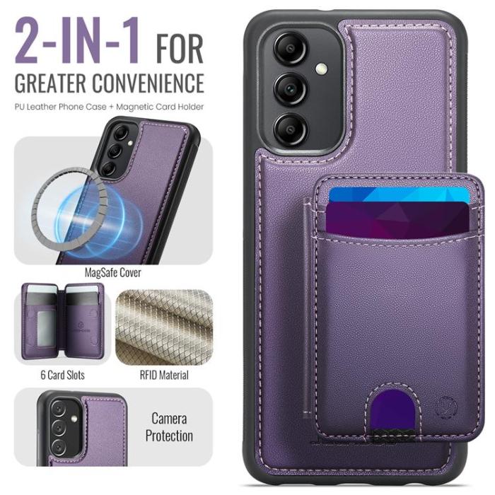 OEM - JEEHOOD Samsung Galaxy A34 5G Mobilskal KonstLäder - Lila