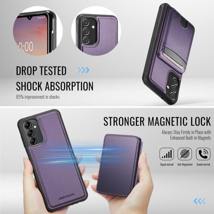 OEM - JEEHOOD Samsung Galaxy A34 5G Mobilskal KonstLäder - Lila