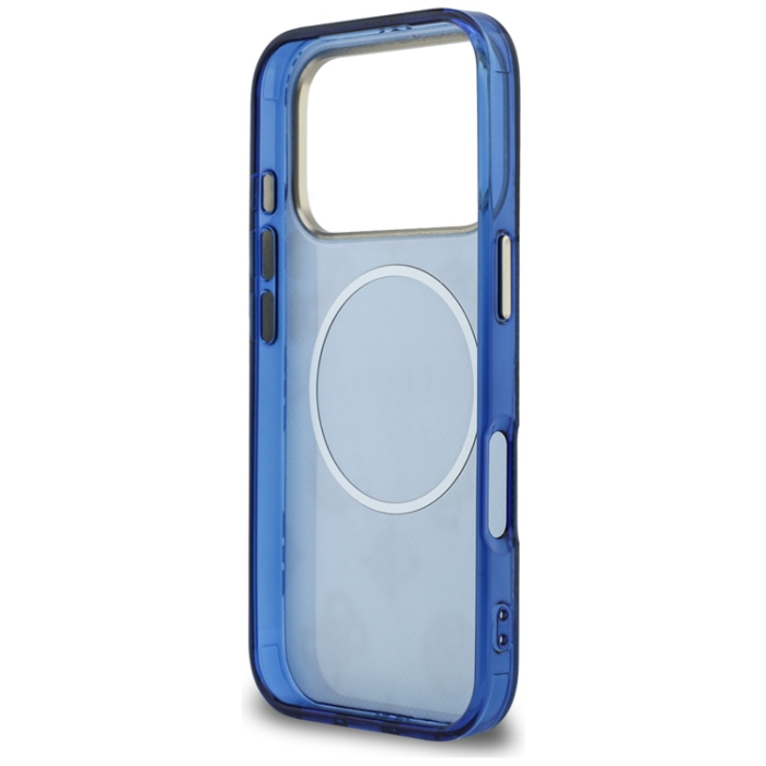 Guess - Guess Mobilskal För iPhone 17 Pro MagSafe IML Peony Dot - Blå