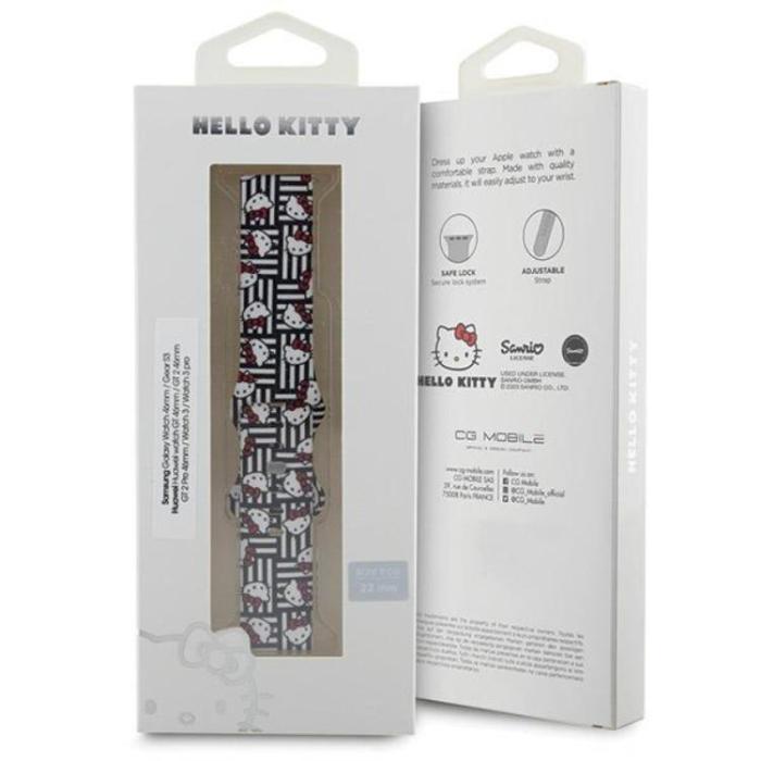 Hello Kitty - Hello Kitty Galaxy Watch 6 Classic (43mm) Band Heads & Stripes
