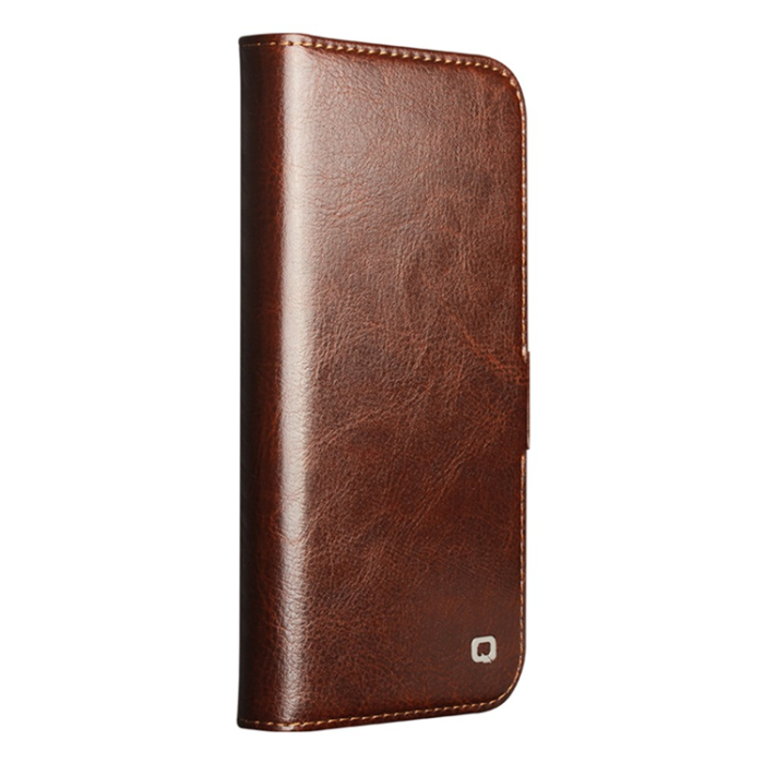 QIALINO - QIALINO iPhone Air Plånboksfodral Äkta Läder - Brun