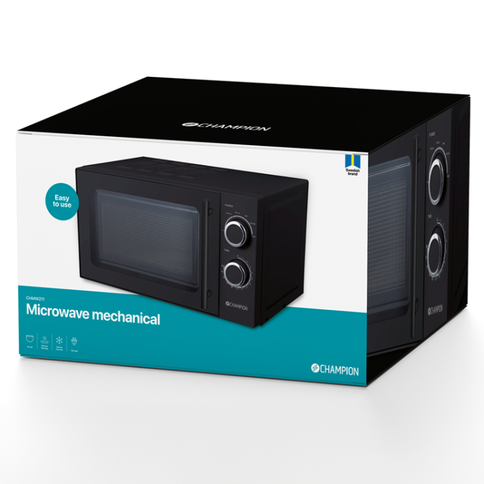 Champion - Champion Mikrovågsugn 20L 700W - Svart