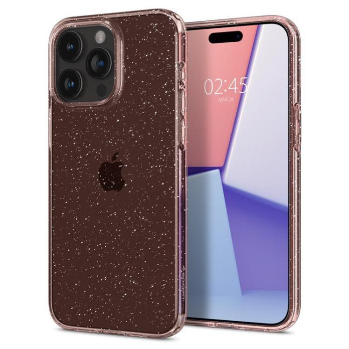 Spigen - Spigen iPhone 15 Pro Max Mobilskal Liquid Crystal - Rosa