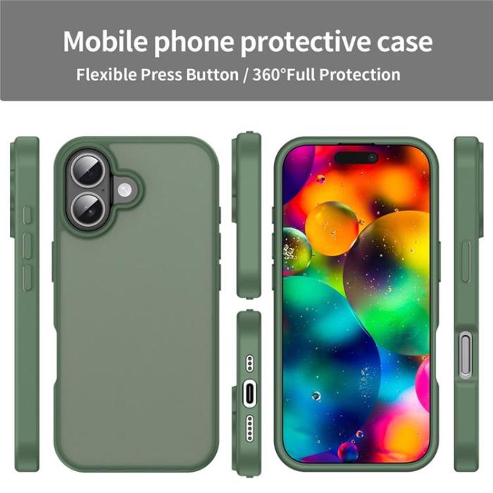 A-One Brand - iPhone 17 Mobilskal Skin Touch Matte - Olivgrön