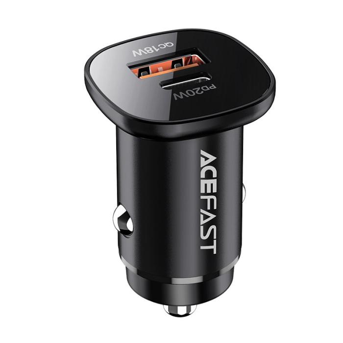 Acefast - Acefast Billaddare 38W USB-C Till USB - Svart