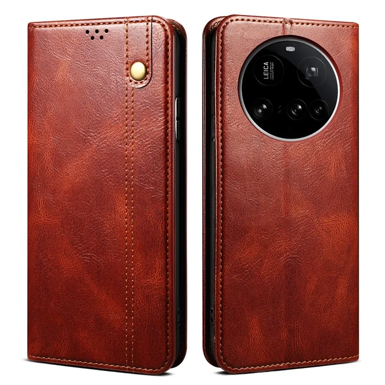 Xiaomi 15 Ultra Plånboksfodral Horse Texture Waxy - Brun | 2353 | AlltMobil