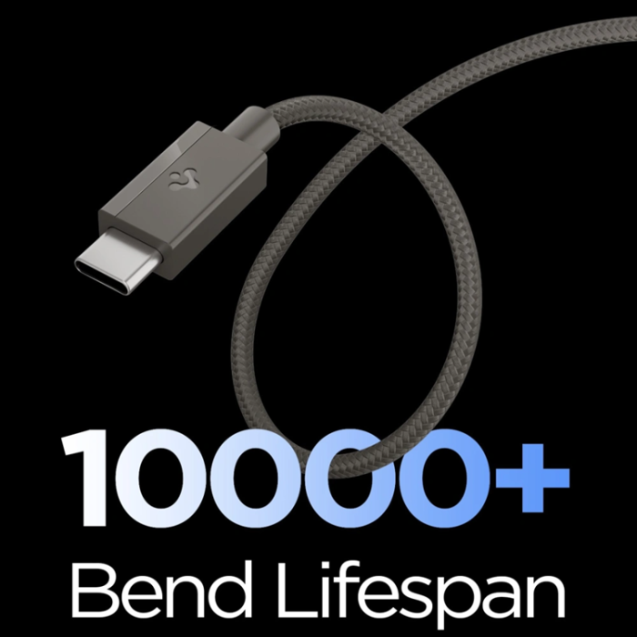 Spigen - Spigen USB-C till USB-C Kabel EB6015CC Essential 1.5m 60W - Gunmetal