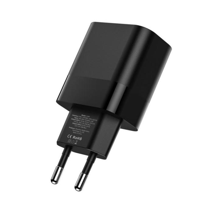 Tech-Protect - Tech-Protect C30W 2-Port Nätverk Laddare PD30W/QC3.0 - Svart