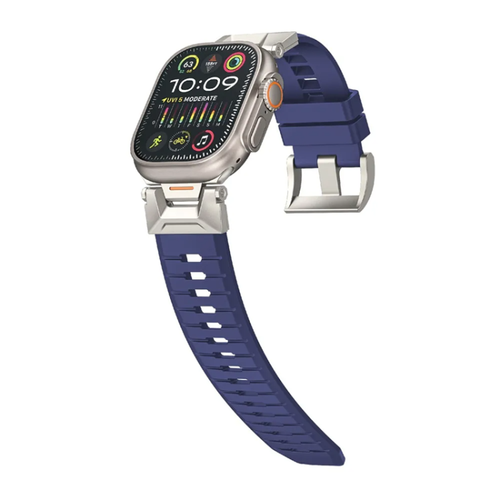 WIWU - WIWU Apple Watch (42/44/45/49mm) Armband Urban - Marinblå