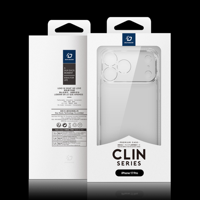 Dux Ducis - Dux Ducis iPhone 17 Pro Max Mobilskal Clin Anti-drop - Clear